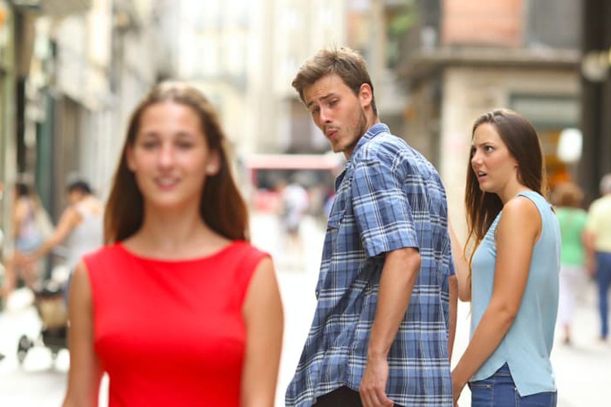 Distracted Boyfriend meme about Kettle & Fire