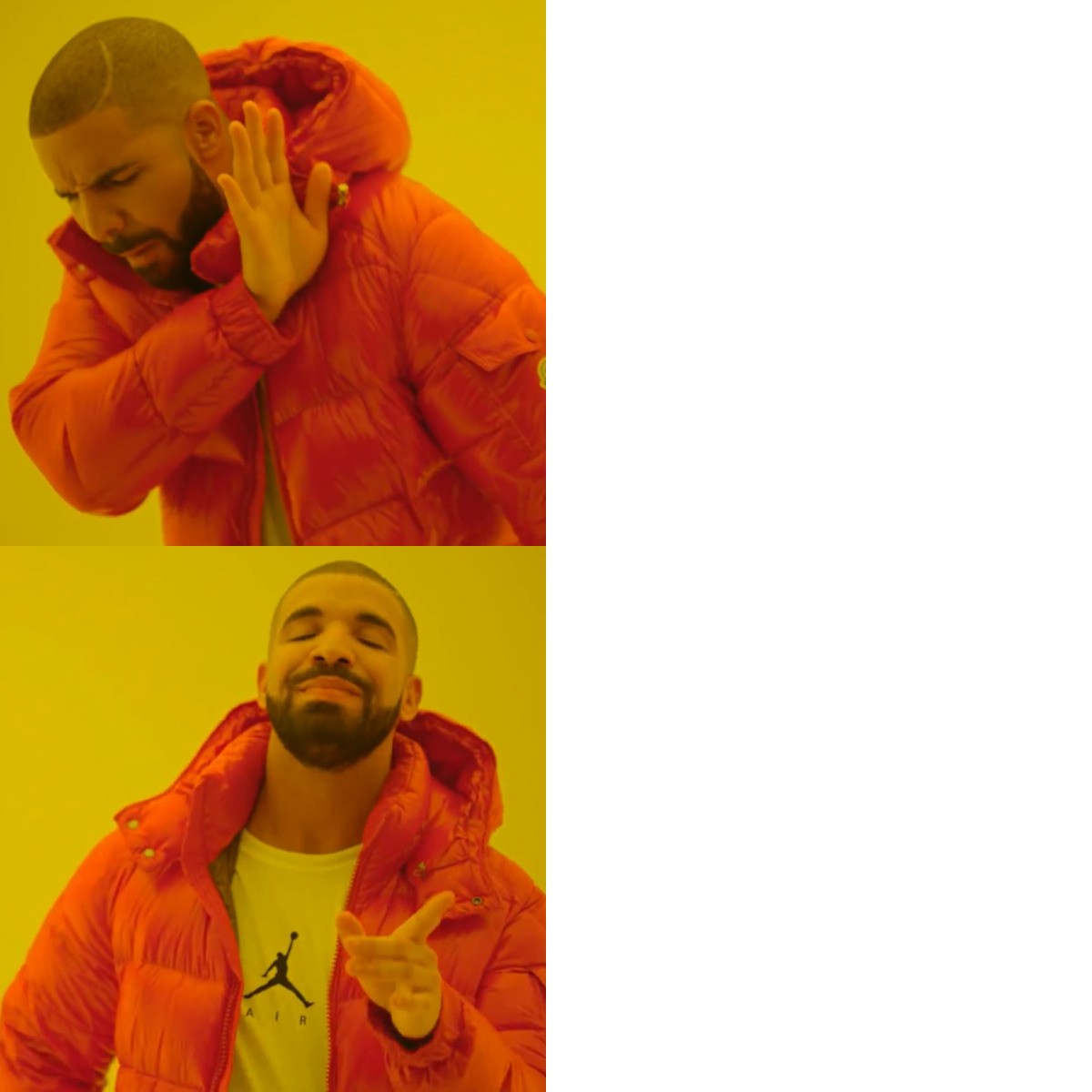Drake Hotline Bling meme about Kettle & Fire