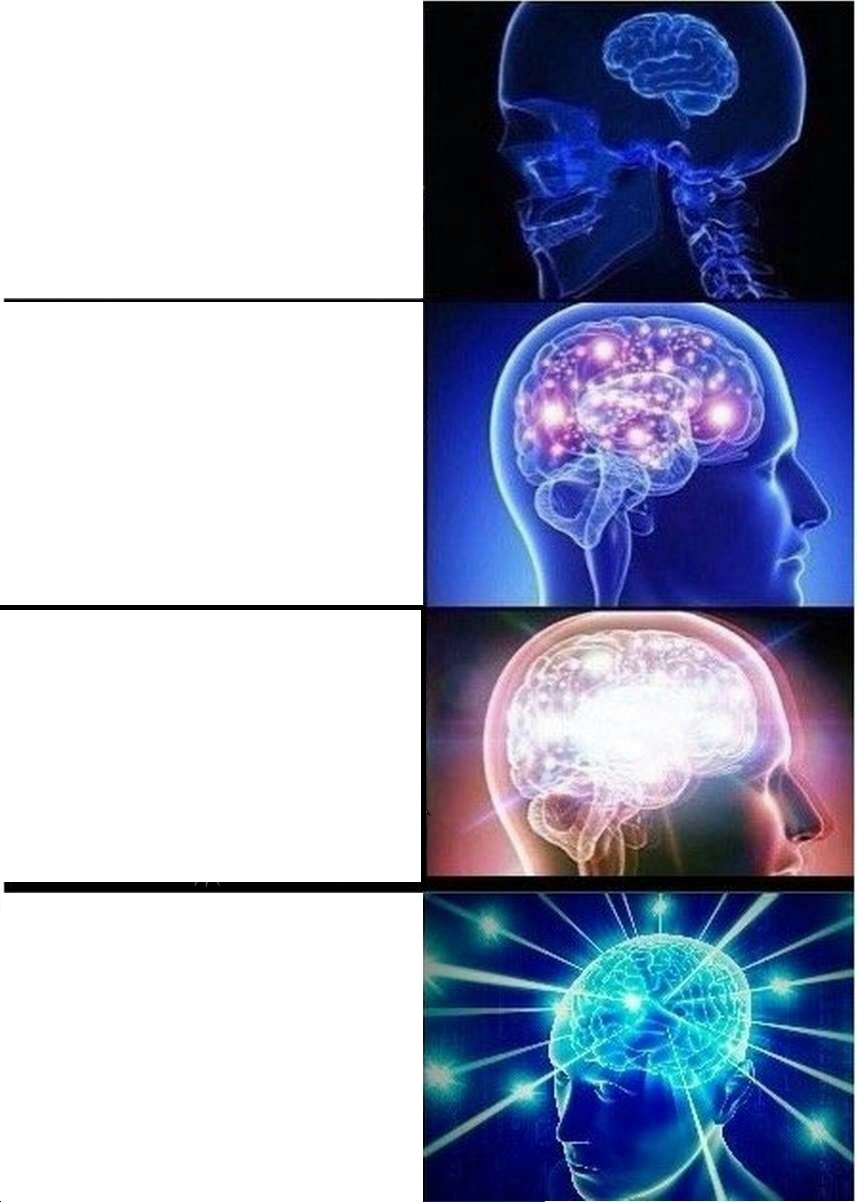 Expanding Brain meme about Kettle & Fire