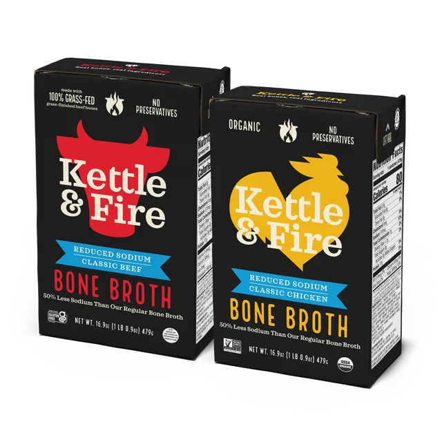 2-Pack Beef & Chicken Reduced Sodium Bone Broth Bundle